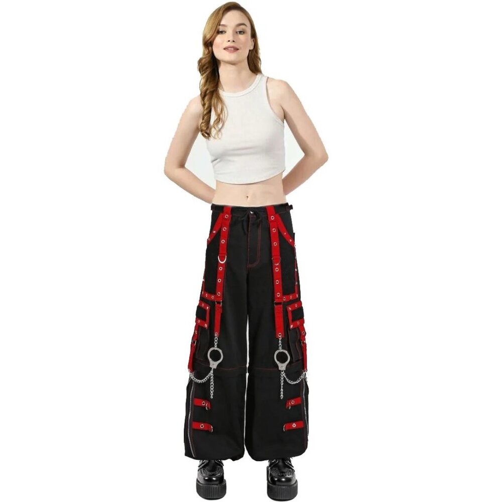 Women's Gothic Handmade Bondage Cyber Chain Techno Rock Punk Shorts Trouser Pant - Picture 2 of 5